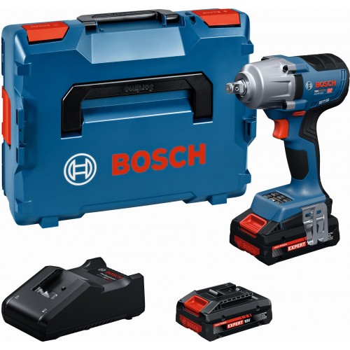 BOSCH GDS18V-450H PROFESSIONAL Akku-Drehschlagschrauber, 2x4,0Ah, L-BOXX 06019K4202