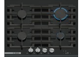 Bosch Serie 8 Gaskochfeld 60 cm Hartglas, Schwarz PRP6A6H40