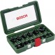 BOSCH 15-teiliges HM-Fräser-Set (8 mm Schaft) 2607019469