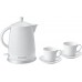 CONCEPT RK0040 Keramik-Wasserkocher 1,5 l mit 2 Tassen und Untertassen rk0040