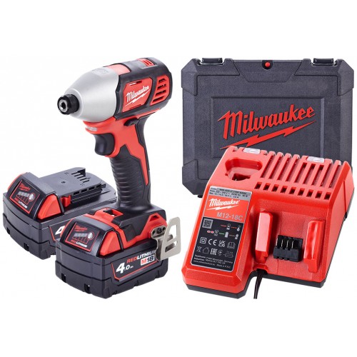 Milwaukee M18 BID-402C Akku-Schlagschrauber 2x4.0 Ah, Transportkoffer 4933443580