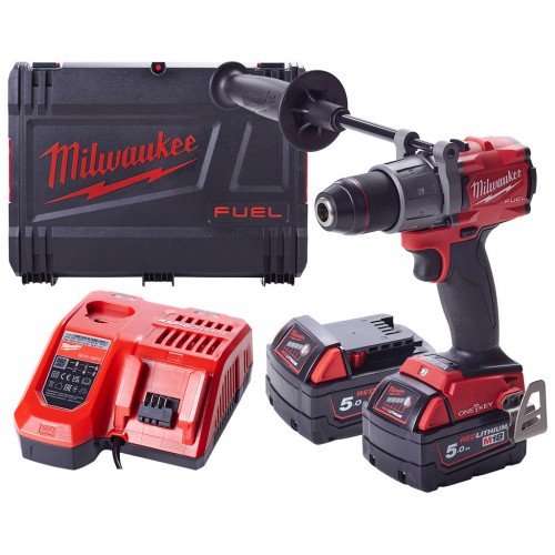 Milwaukee M18 ONEDD2-502X Akku-Bohrschrauber 2x5.0 Ah, HD Box 4933464525