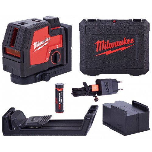 Milwaukee L4 CLLP-301C USB Akku-Kreuzlinienlaser 4933478099