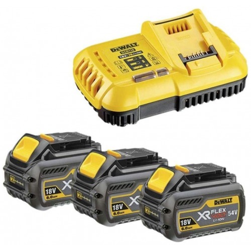 DeWALT DCB118T3-QW Akku Starter 54V Ladegerät DCB118 + 18V 3x6,0Ah