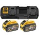 DeWALT DCB132X2-QW Akku-Kit XR FlexVolt Ladegerät DCB132 + 54V 2x9,0Ah