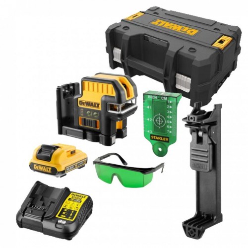 DeWALT DCE0825D1G-QW Linienlaser, grün, 5-Punkt, XR (10,8V/1x 2,0Ah) Tstak