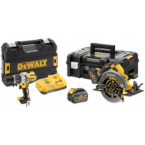 DeWALT Akku-Kombopack Handkreissäge 54V Schlagbohrschrauber 18V DCK2056T2T-QW