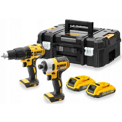 DeWALT DCK2060D2T-QW Werkzeugset Akku-Schlagbohrmaschine + Schlagschrauber 18V 2x2.0Ah