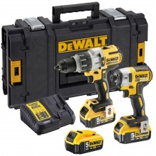 DeWALT DCK276P3-QW Werkzeugset 18V DCD996 + DCF887 3x 5,0 Ah