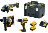 DeWALT DCK355P2T-QW Akku-Kombopack (DCD800+DCG405+DCH172)+(18V/2x5,0Ah)Tstak