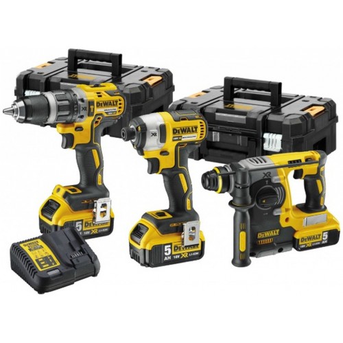 DeWALT DCK368P3T-QW Kombo Set 18V (DCH273,DCD796,DCF887,3 x DCB184,TSTAK II X2,DCB115)