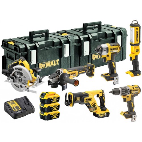 DeWALT DCK623P3 Kombo set 18V (DCG405,DCS367,DCS570,DCF887,DCD796,DCL050,2 xDS300,DCB115)