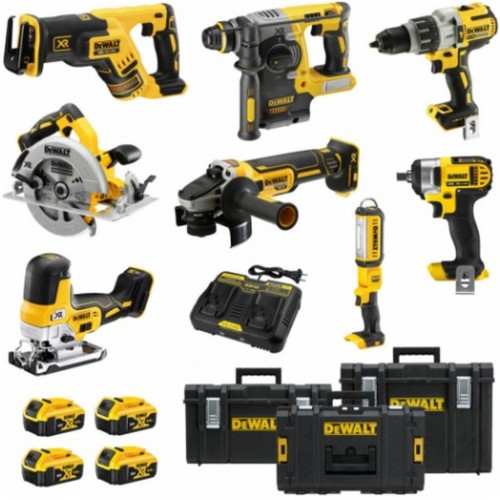 DeWALT DCK820P4 Akku-Kombopack 8-teilig 18 V 5 Ah DeWALT DCK820P4 Akku-Kombopack 8-teilig 18 V 5 Ah