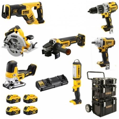 DeWALT DCK856P4-QW Akku-Kombo pack 8 x Akku-Geräte, 18V XR 4 x 5Ah