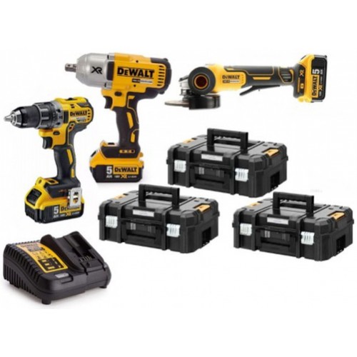 DeWALT DCKM009 Akku COMBO DCD791+DCF899+DCG406 (18V/ 3x5,0Ah)