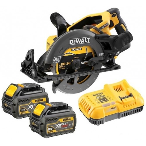 DeWALT Akku Handkreissäge bürstenlos 54V 6Ah XR FLEXVOLT 190mm 2 Akkus