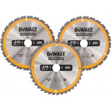 DeWALT DT1962-QZ Kreissägeblatt-Set 3-tlg. Stat.