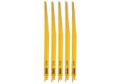 DeWALT DT2402-QZ Saebelsaegeblatt HCS Holz 203mm 5Stk