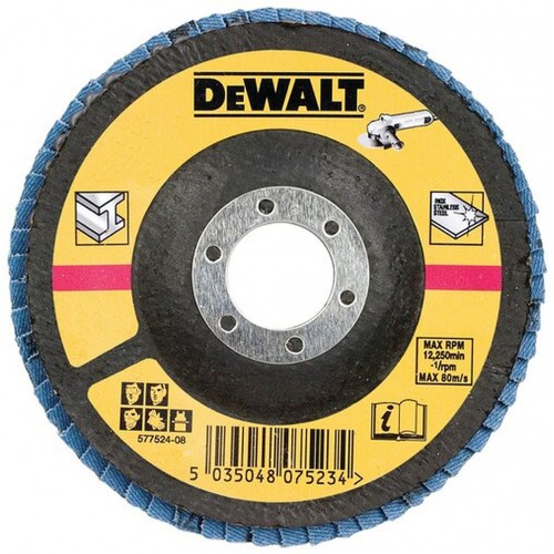 DeWALT DT3309 Schleiflamellenschleifscheibe flach schräg 60 G für Metall, 125 mm