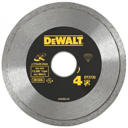 DeWALT DT3735-XJ Gesinterte Diamanttrennscheibe: Fliesen mik 115mm DT3735-XJ