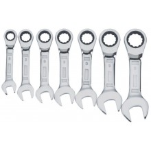 DeWALT DWMT19261-0 7-teiliges Set kurzer Ring-Maulschlüssel mit Ratsche
