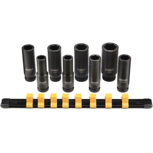 DeWALT 8-tlg. Satz tiefer Schlagschrauber-Stecknüsse 1/2" DWMT86090-0 DeWALT 8-tlg. Satz tiefer Schlagschrauber-Stecknüsse 1/2" DWMT86090-0