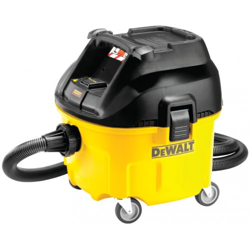 DeWalt DWV901L-QS Nass- und Trockensauger - Profi -Sauger L-Klasse, 1400 Watt, 30L