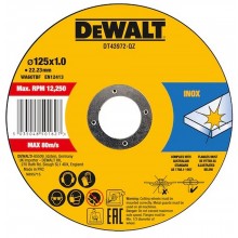 DeWALT DT43972-QZ Trennscheibe Edelstahl flach 125 x1 x 22,2mm 10stk