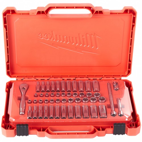 Milwaukee 4932464944 Ratschen- und Nusssatz 1/4 imperial & metrisch - 50-teilig