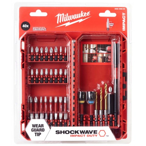 Milwaukee Set Bohren & Schrauben Shockwave (40-teilig) 4932492004