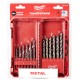 MILWAUKEE Satz Metallbohrer 1-10 mm HSS-G ThunderWeb 19 Stück, 4932493869