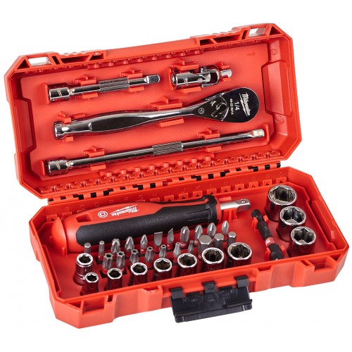 Milwaukee 1/4” Ratschen-, Steckschlüssel und Bit-Set 4932498381 Milwaukee 1/4” Ratschen-, Steckschlüssel und Bit-Set 4932498381