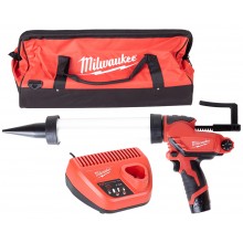 Milwaukee M12PCG 400A-201B Akku-Kartuschenpresse (12V/1x2,0Ah) Tasche 4933441665
