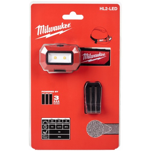 Milwaukee HL2-LED Leuchte (Kopflampe) 4933471286 Milwaukee HL2-LED Leuchte (Kopflampe) 4933471286