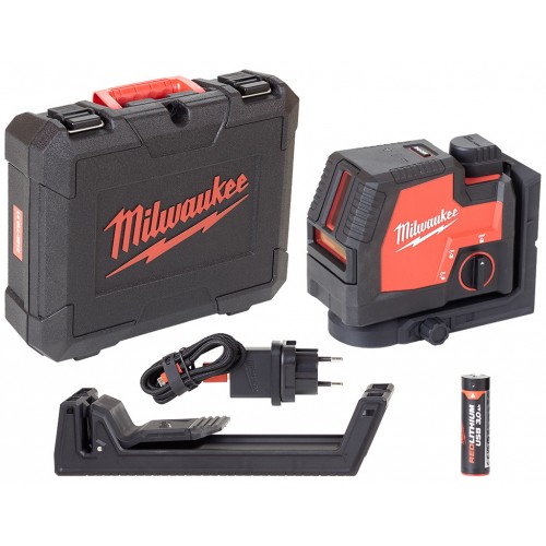 Milwaukee L4 CLL-301C Kreuzlinienlaser Grün USB, 1xL4 B3 4933478098