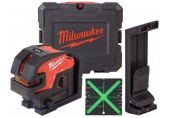 Milwaukee M12 CLL4P-0C Kreuzlinienlaser mit vier Lotpunkten, ohne Akku, Koffer 4933479202