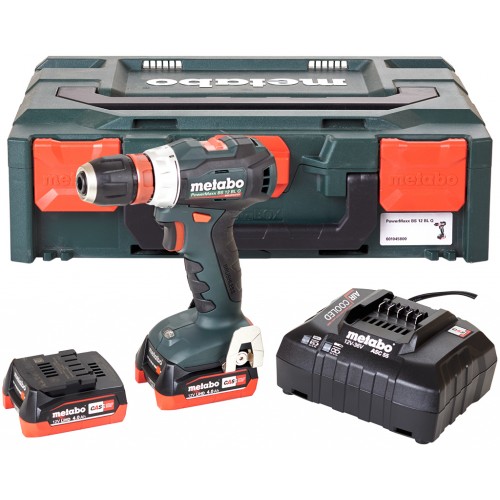 Metabo PowerMaxx BS 12 BL Q Akku-Bohrschrauber (12V/2x4,0Ah) MetaBox 118 - 601045800