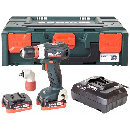 Metabo PowerMaxx BS 12 BL Q Pro Akku-Bohrschrauber (12V/2x4,0Ah) MetaBox 601045920