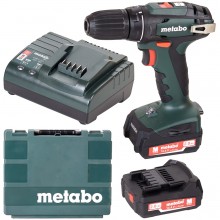 Metabo BS 14,4 Akku-Bohrschrauber (2x14,4 V/2,0 Ah) Kunststoffkoffer 602206540