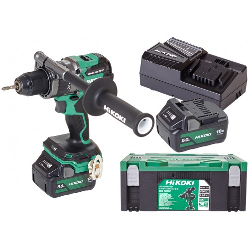 HiKOKI DS18DCWPZ Akku Bohrschrauber (18V/2x 5,0Ah)