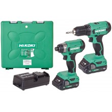 HiKOKI KC18DAWAZ Akku-Bohrschrauber Combo-Kit (2x 2,0Ah/18V)