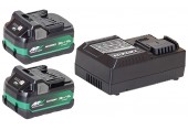 HiKOKI UC18YSL3WHZ Booster Pack 2x 18V 5.0Ah/36V 2.5Ah Akku, mit Ladegerät, Li-Ion