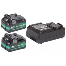 HiKOKI UC18YSL3WHZ Booster Pack 2x 18V 5.0Ah/36V 2.5Ah Akku, mit Ladegerät, Li-Ion