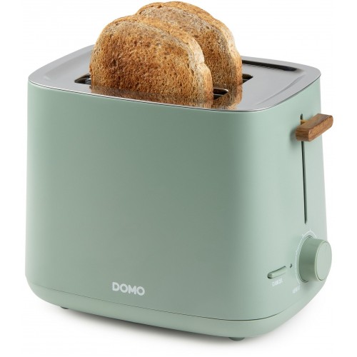 DOMO WOOD YOU Toaster für 2 Scheiben, 1000 W, grün, DO973T