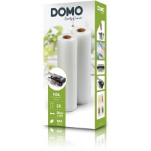 DOMO 2er Rollen Einschweißfolie für Vakuumiergeräte Folienschweißgeräte 28cm, 6 m ( 2 St)
