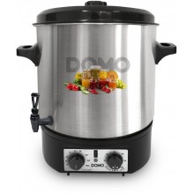 DOMO Einkochautomat, Edelstahl - Kunststoffhahn (27 l / 2000W) DO42323PC