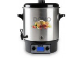 DOMO Einkochautomat, Edelstahl mit LCD - 2 Öffnungen - Kunststoffhahn DO42328PC