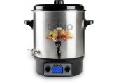 DOMO Einkochautomat, Edelstahl mit LCD - 2 Öffnungen - Edelstahlhahn (27l/2000W) DO42329PC