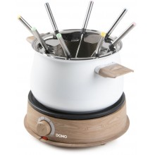 DOMO Fondue - weiß/holzfarben DO736F