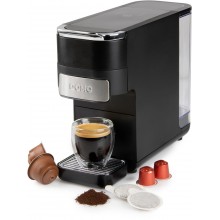DOMO Kaffeemaschine 4-in-1 ür Pads und Kapseln – schwarz DO748K